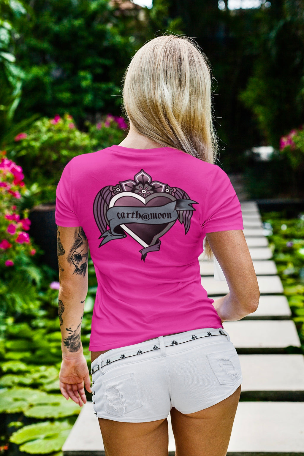 PurpleHeartBack21 Women's short sleeve t-shirt