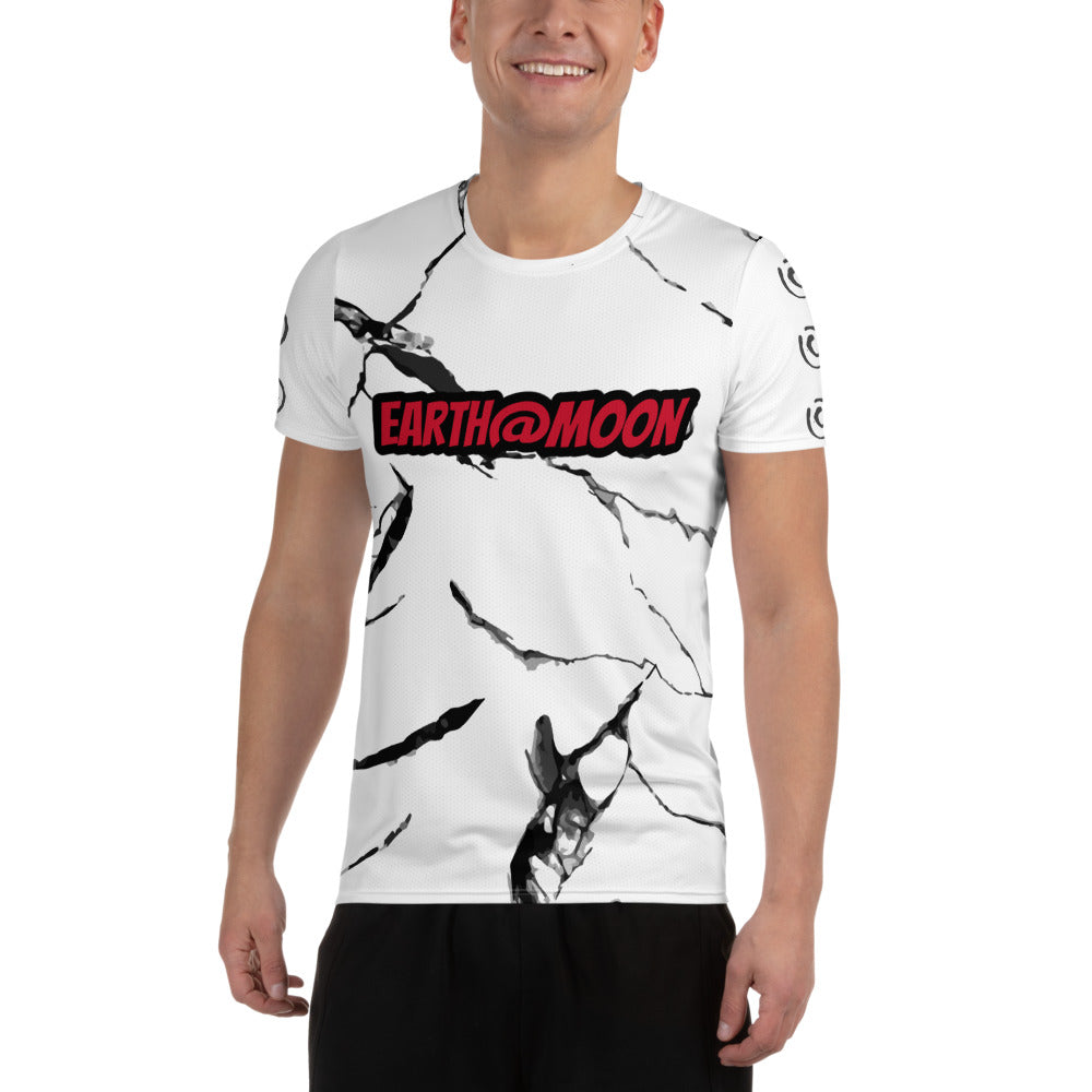 Marble white Men's Athletic T-shirt