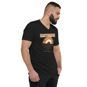 Sunset sketch21  Short Sleeve V-Neck T-Shirt